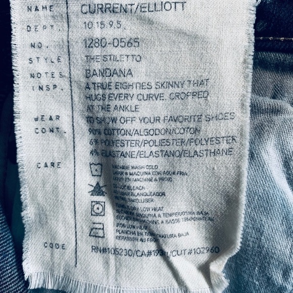 Current/Elliott The Stiletto Jeans in Bandana- 25 - Picture 6 of 6